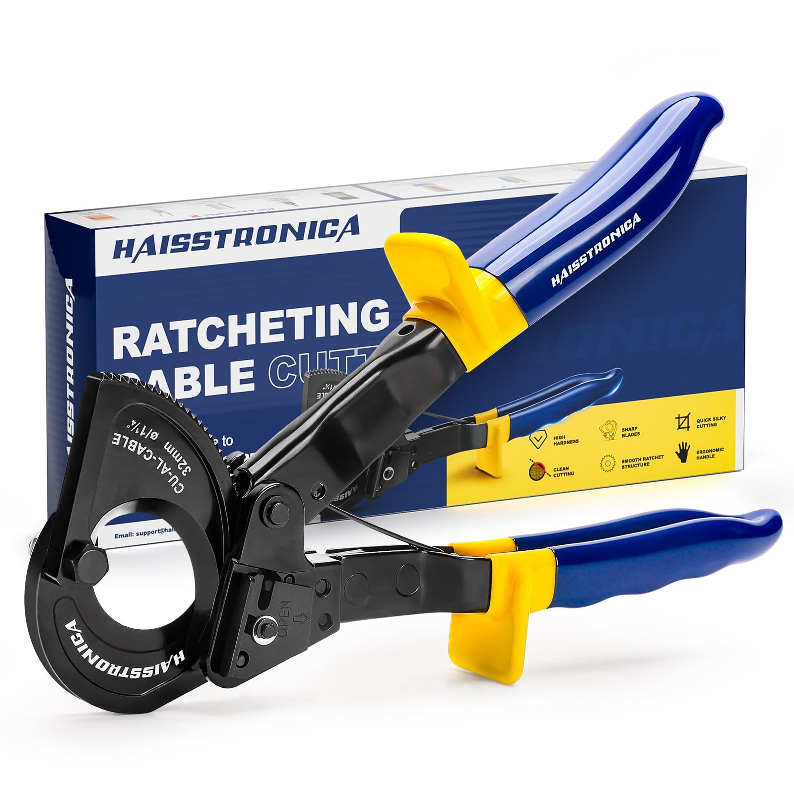 Cable Cutters Ratcheting Cable Cutter Heavy Duty Wire Cutters For Copper Aluminu