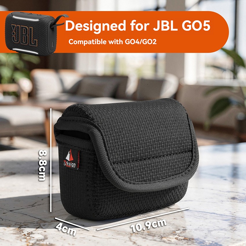 For JBL GO5 / GO4 / GO2 Speaker Storage Bag Embossed Protective Case Carry Bag