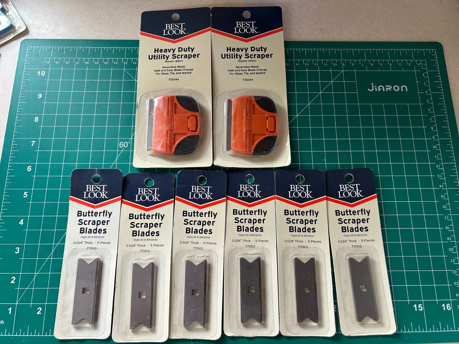 8-pack lot Best Look Butterfly Utility Razor Scraper GUS-DIB Replacement blades