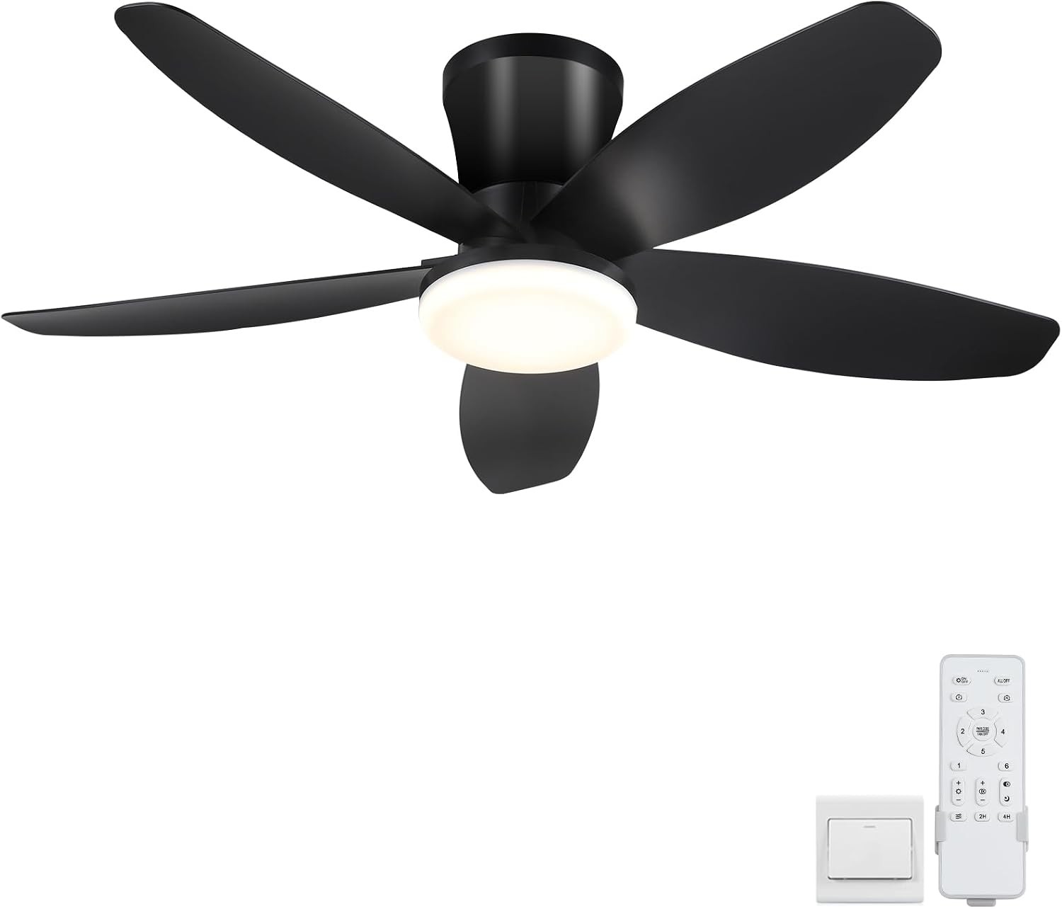 Ceiling Fans W/ Lights-36 Low Profile Ceiling Fan W/ Light & Remote