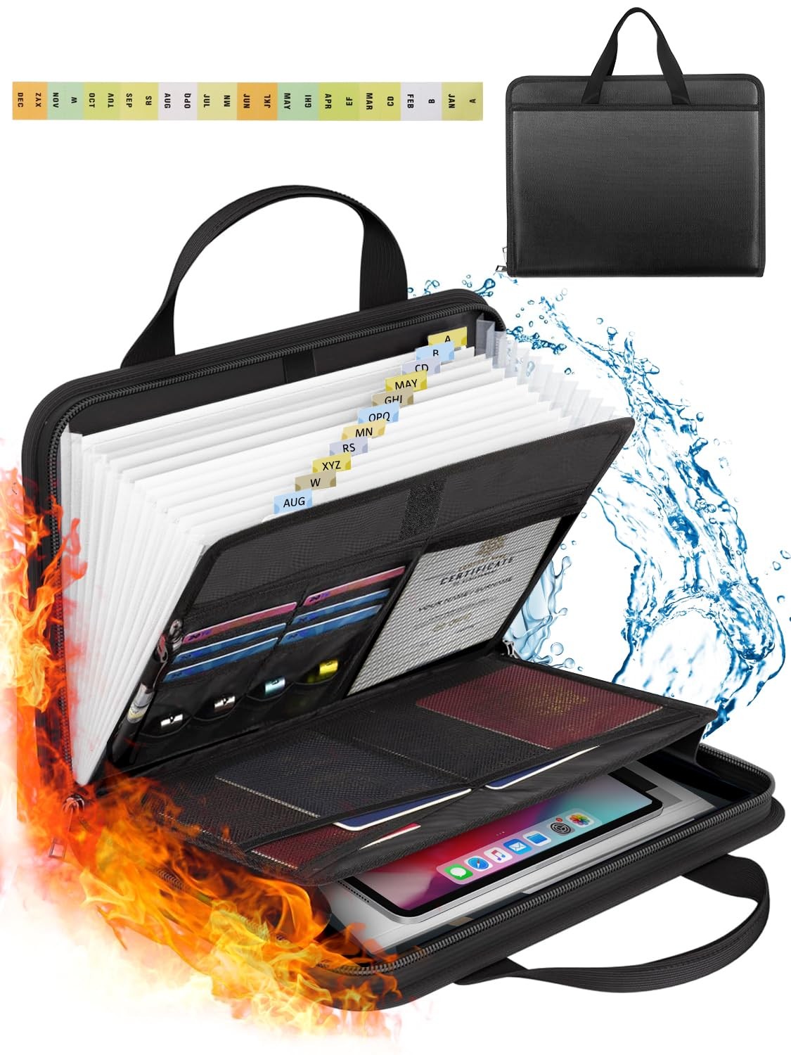 onvvippiv Important 14.1 inches (L) x 11.4 (W) x 2 (H), Black