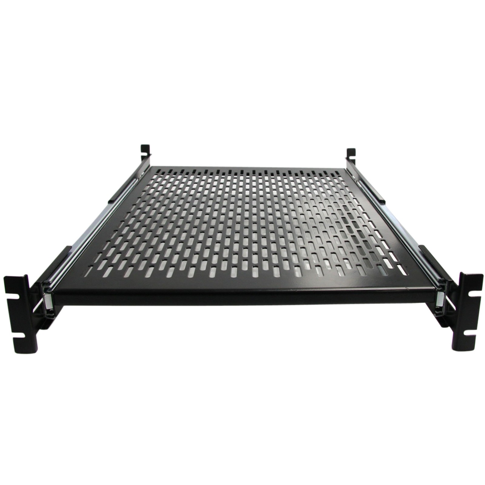 StarTech 2U Adjustable Mounting Depth Vented Sliding Rack Mount Shelf - 50lb