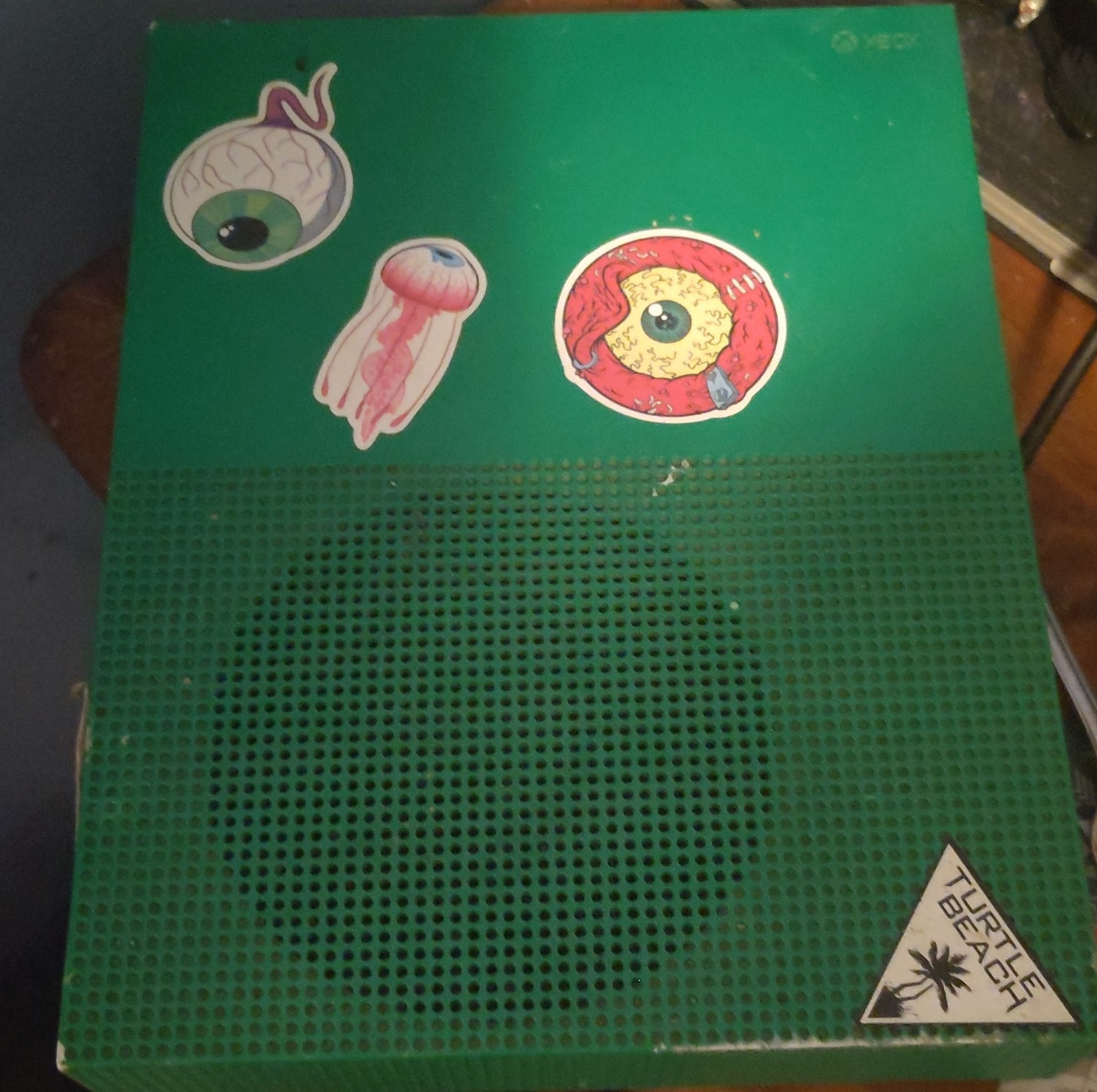 Microsoft Xbox One S Green Console with Stickers