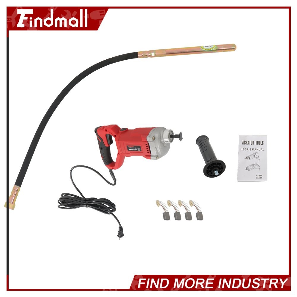 Findmall 1500W Handheld Concrete Vibrating Tool Concrete Vibrator W /5 ft Shaft