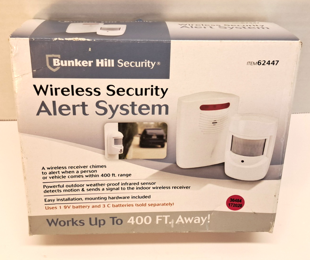 Bunker Hill Wireless Security Alert System Item 62447 New Open Box 400ft Range