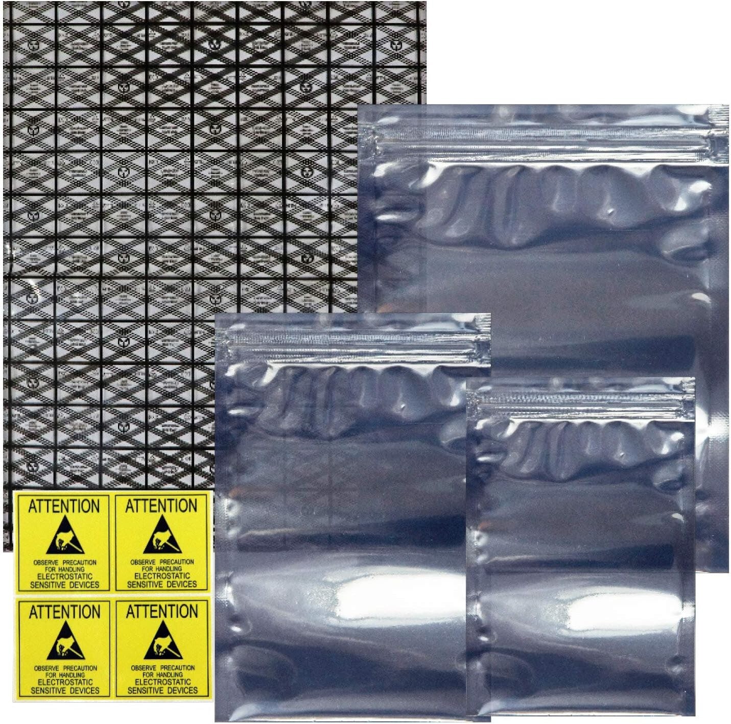 ESD Shielding Bag Set - 40 Assorted Anti-Static Bags for Electronics Protection