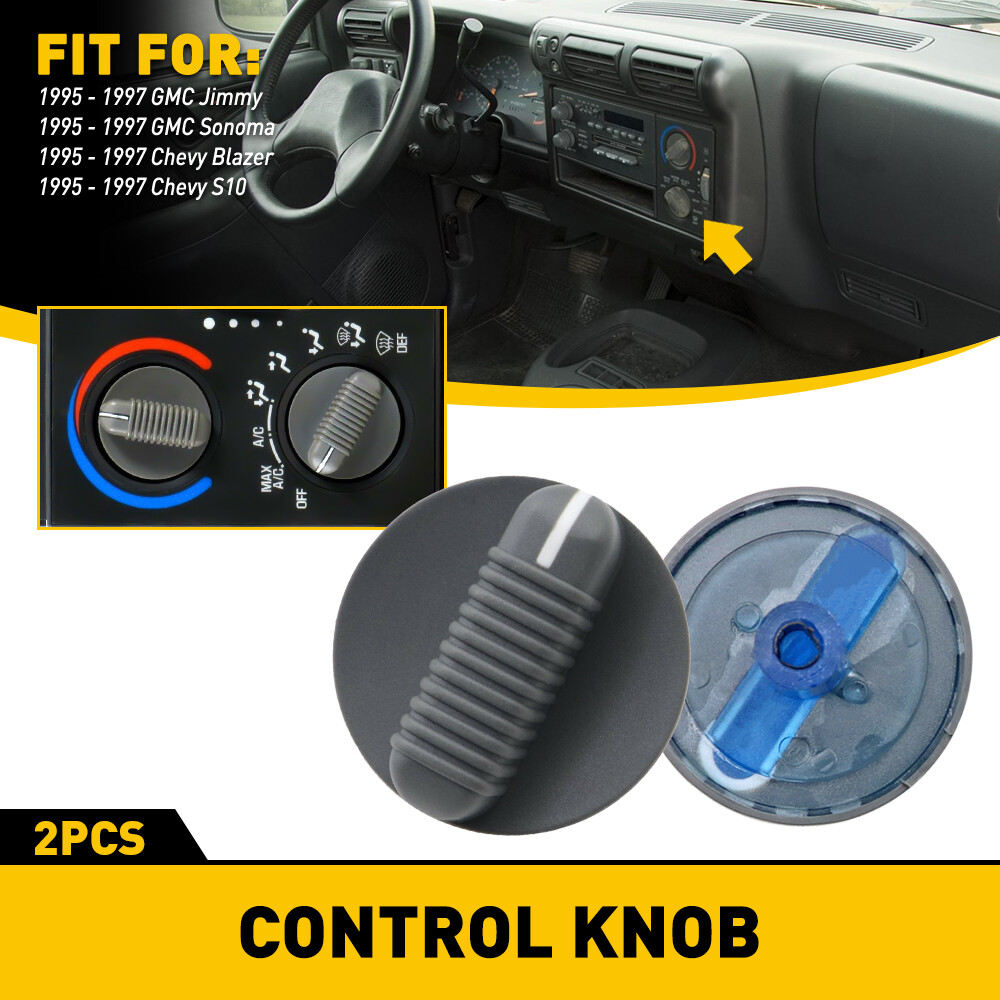 2x For 95-97 S10 Pickup Truck Chevy Blazer GMC Jimmy Heater Climate Control Knob