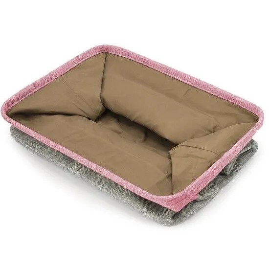 Sorbus ~ Collapsible ~ Storage Basket w/Handles ~ 15 x 10.75 x 9.5 ~ PINK Twill