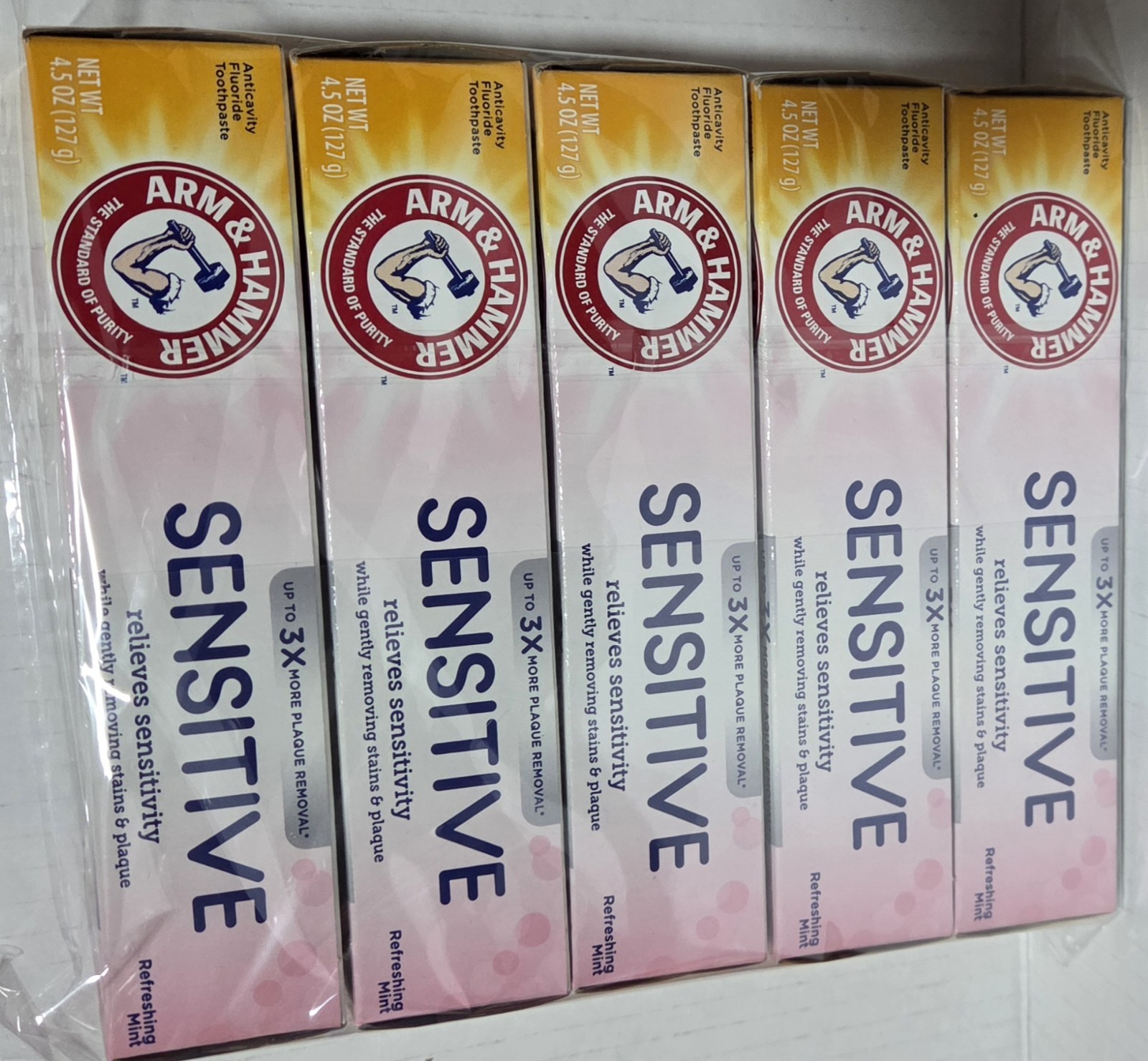 Arm & Hammer Sensitive Teeth & Gums Toothpaste 4.5 oz 5 Pack Exp 2028