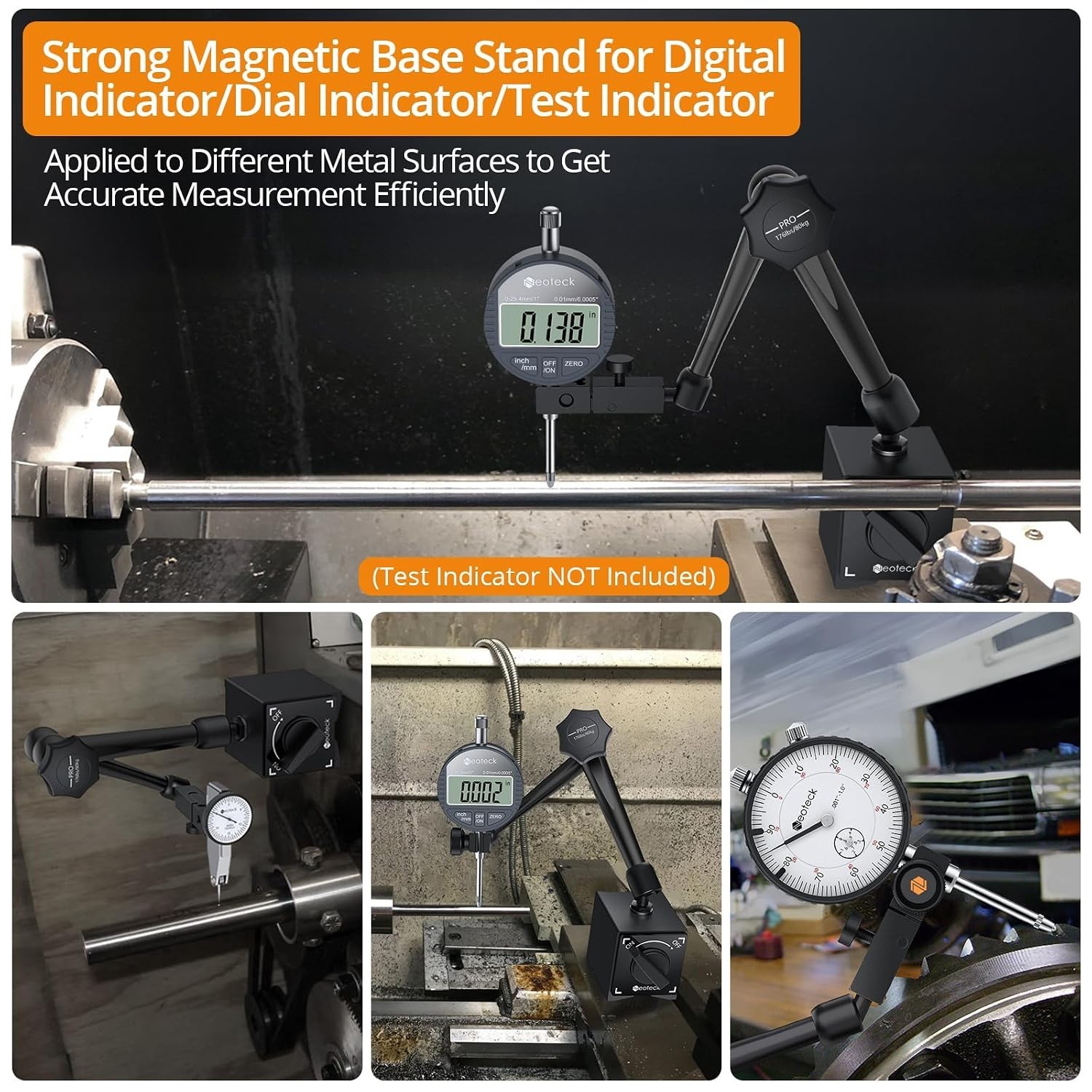 Adjustable Magnetic Base Stand with Strong Stability for Testing Instruments