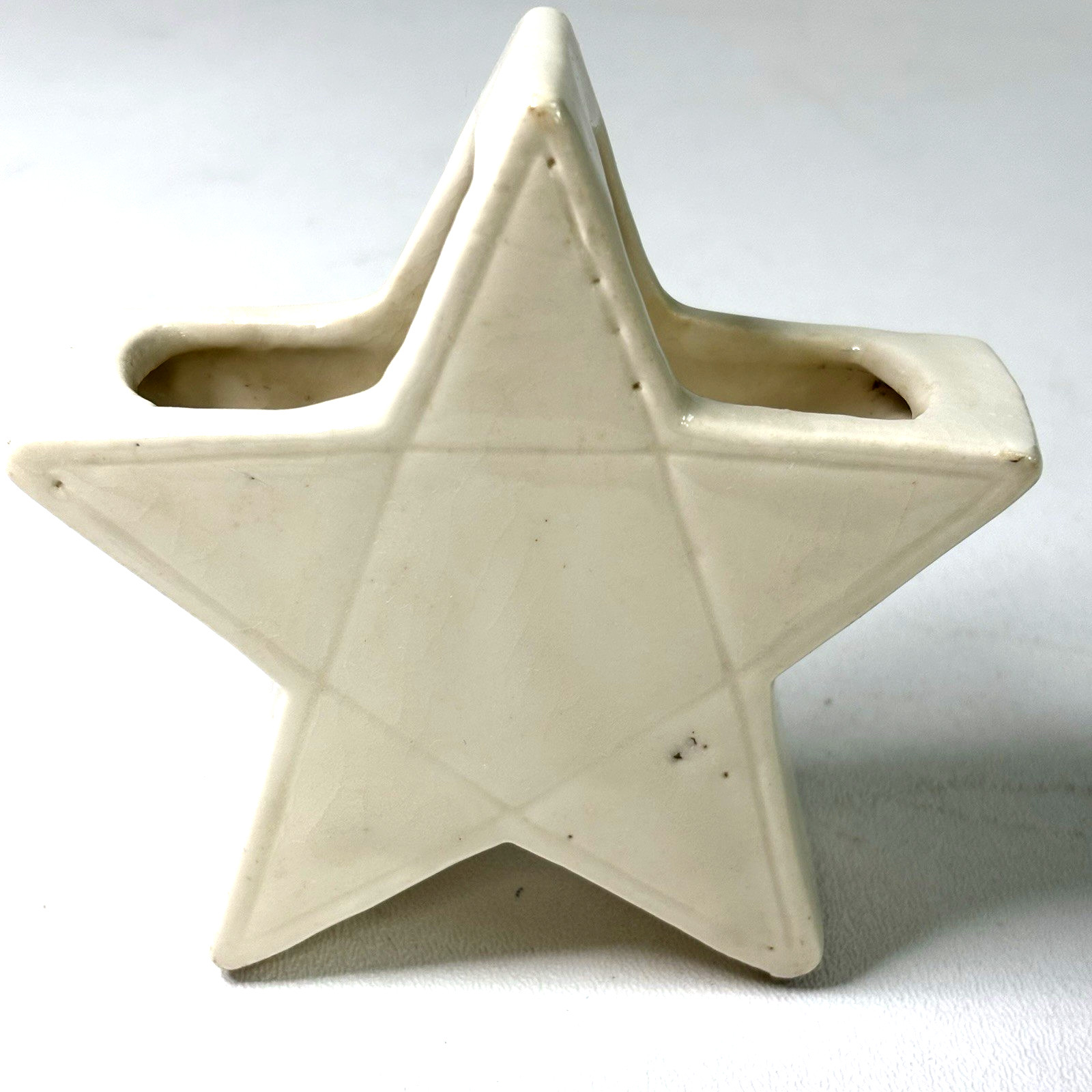 White Eastern Star Ceramic Planter / Vase