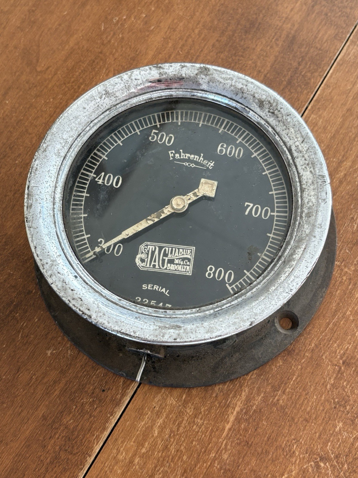 Antique Tagliabue Steam Gauge Brooklyn NY