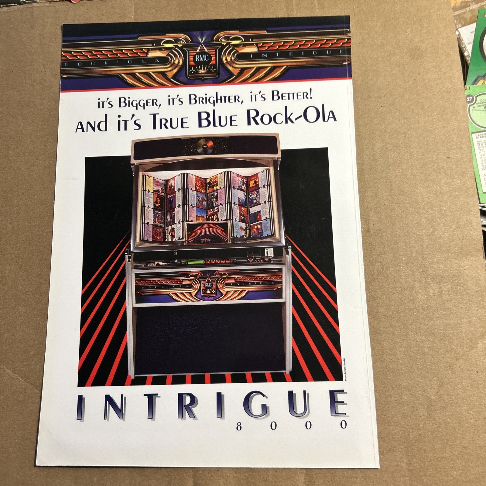 11-8 OriginalVintage Ad Rock Ola Intrigue 8000 jukebox FLYER