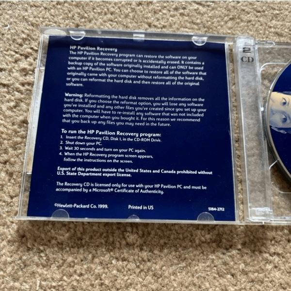 HP Pavilion User’s Guide & Recovery Software 1999
