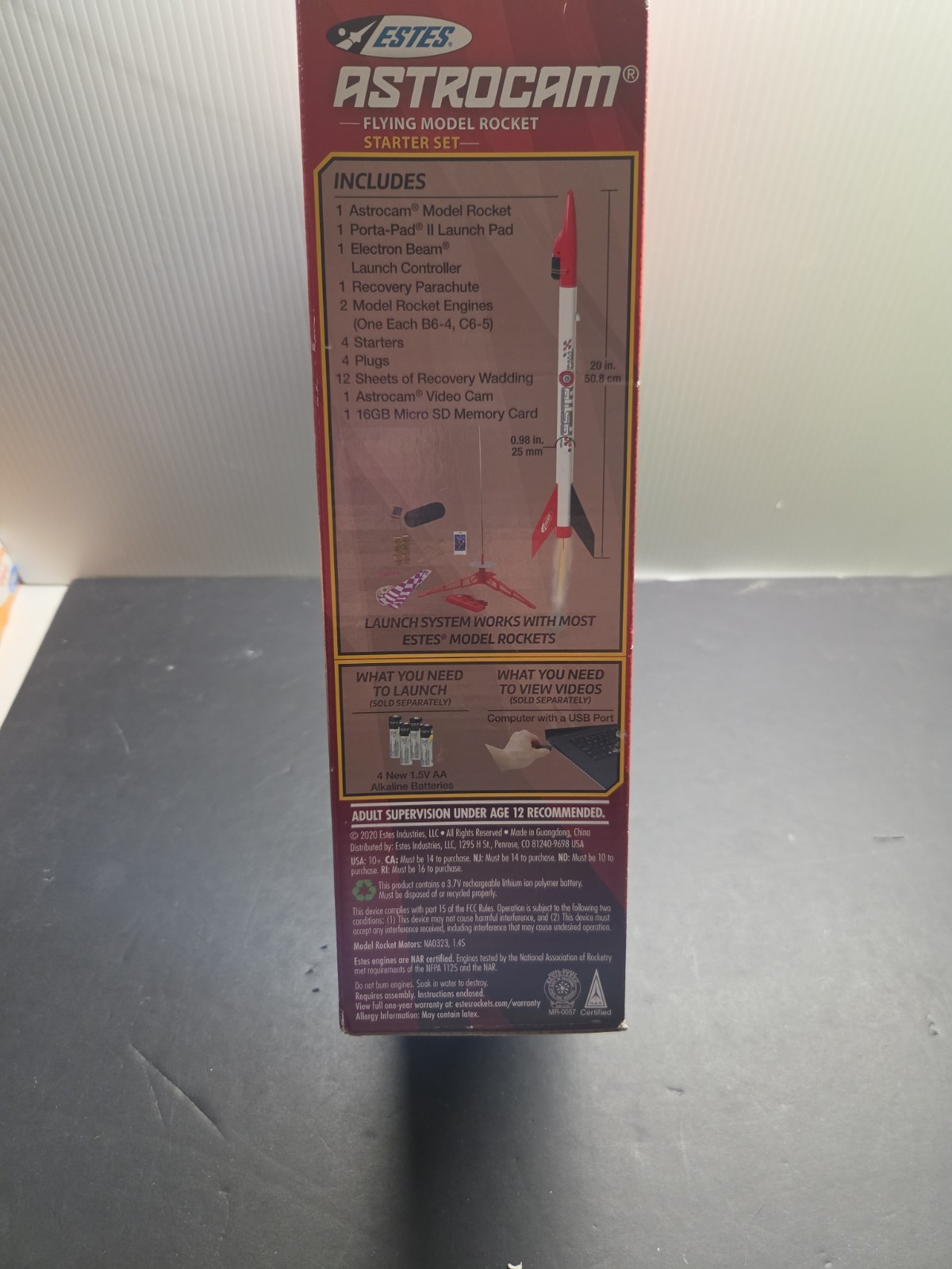 Estes AstroCam Flying Model Rocket Kit w/ Camera Launch Set 900ft Altitude