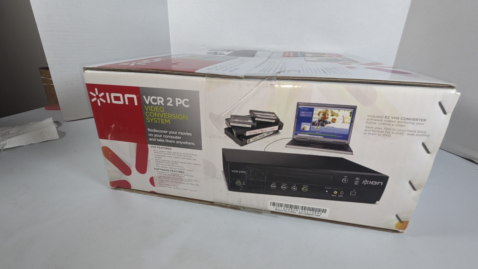 ION VCR 2 PC USB VHS Video to Computer Conversion System Digital Transfer Tested