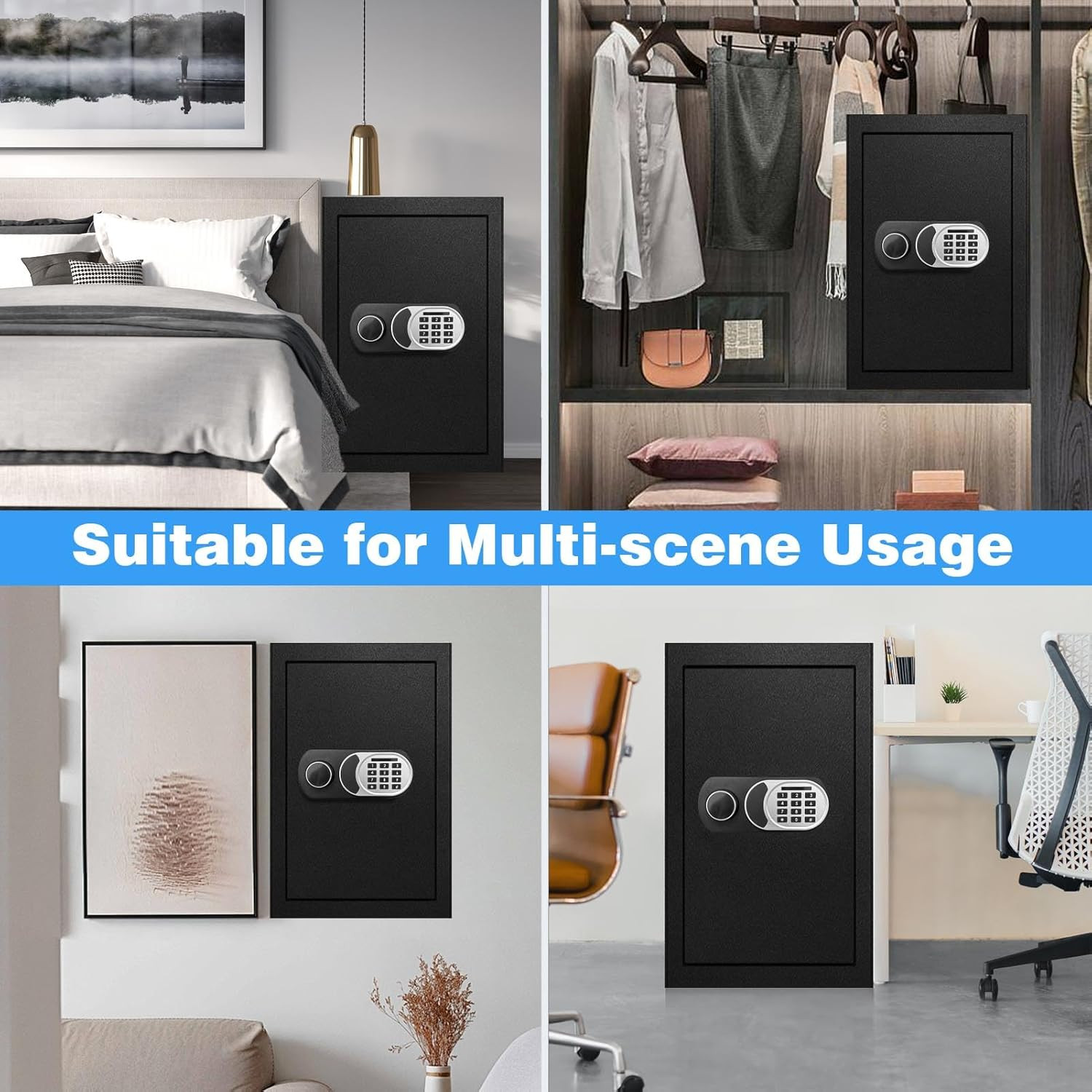 3.0 Cuft Fireproof Waterproof Safe with Digital Keypad & LED Light