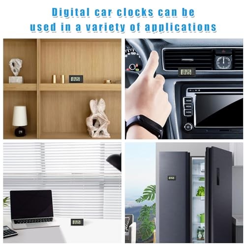 Car Dashboard Digital Clock, Mini Portable Digital Vehicle Electronic Digital