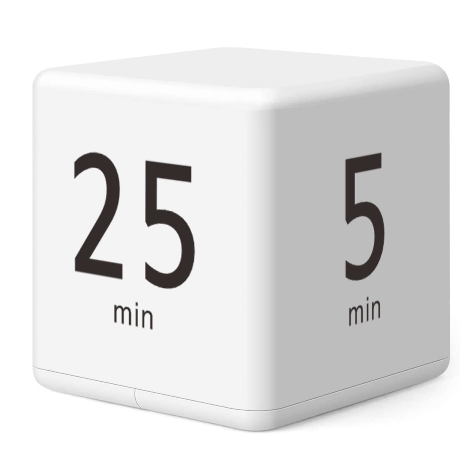 Pomodoro Cube Timer, Productivity Visual Timer 5/25/15/45 Minutes Preset, Desk