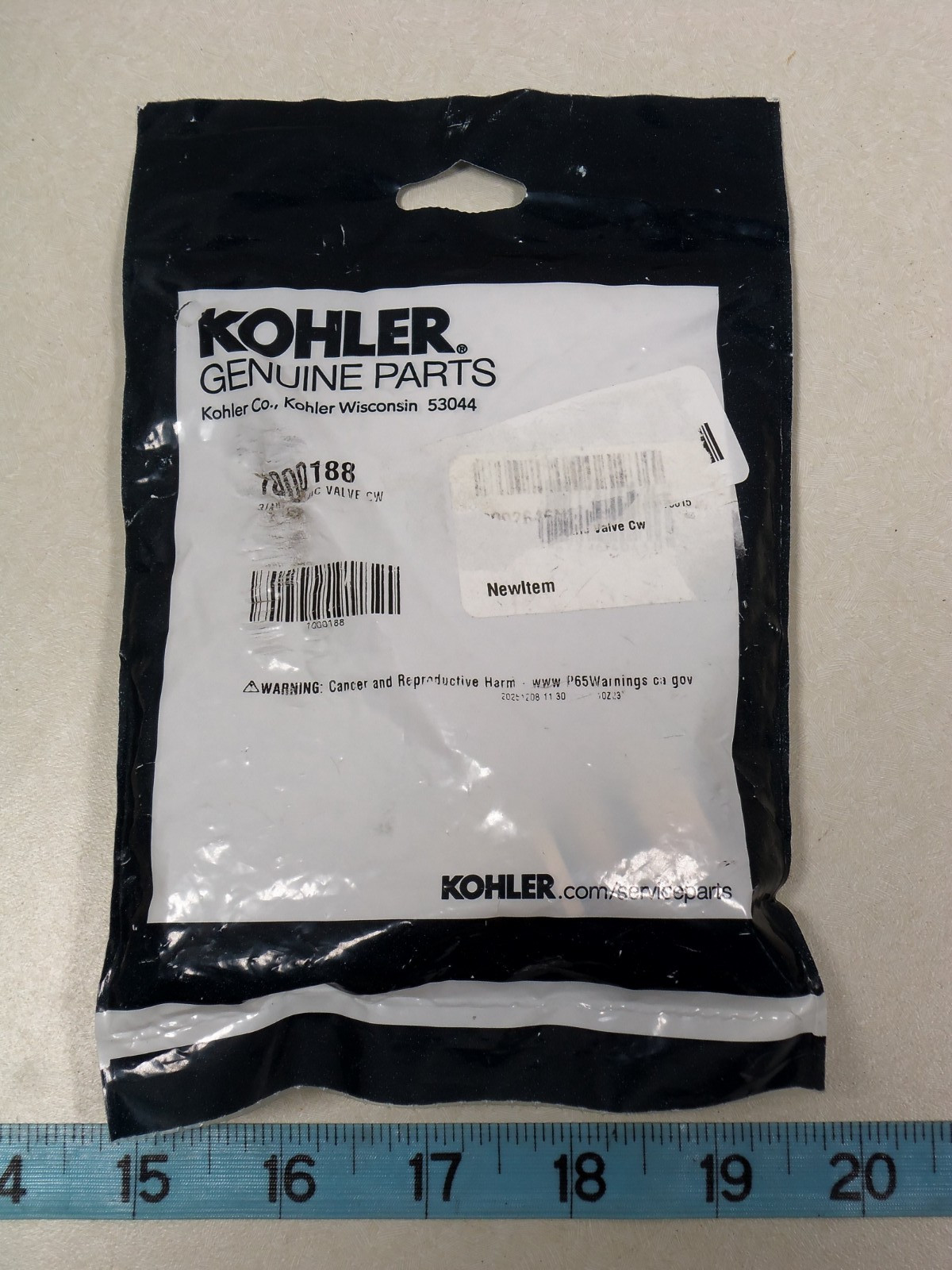 New Sealed In Original Packaging Genuine KOHLER 1000188 3/4" Ceramic Valve CW
