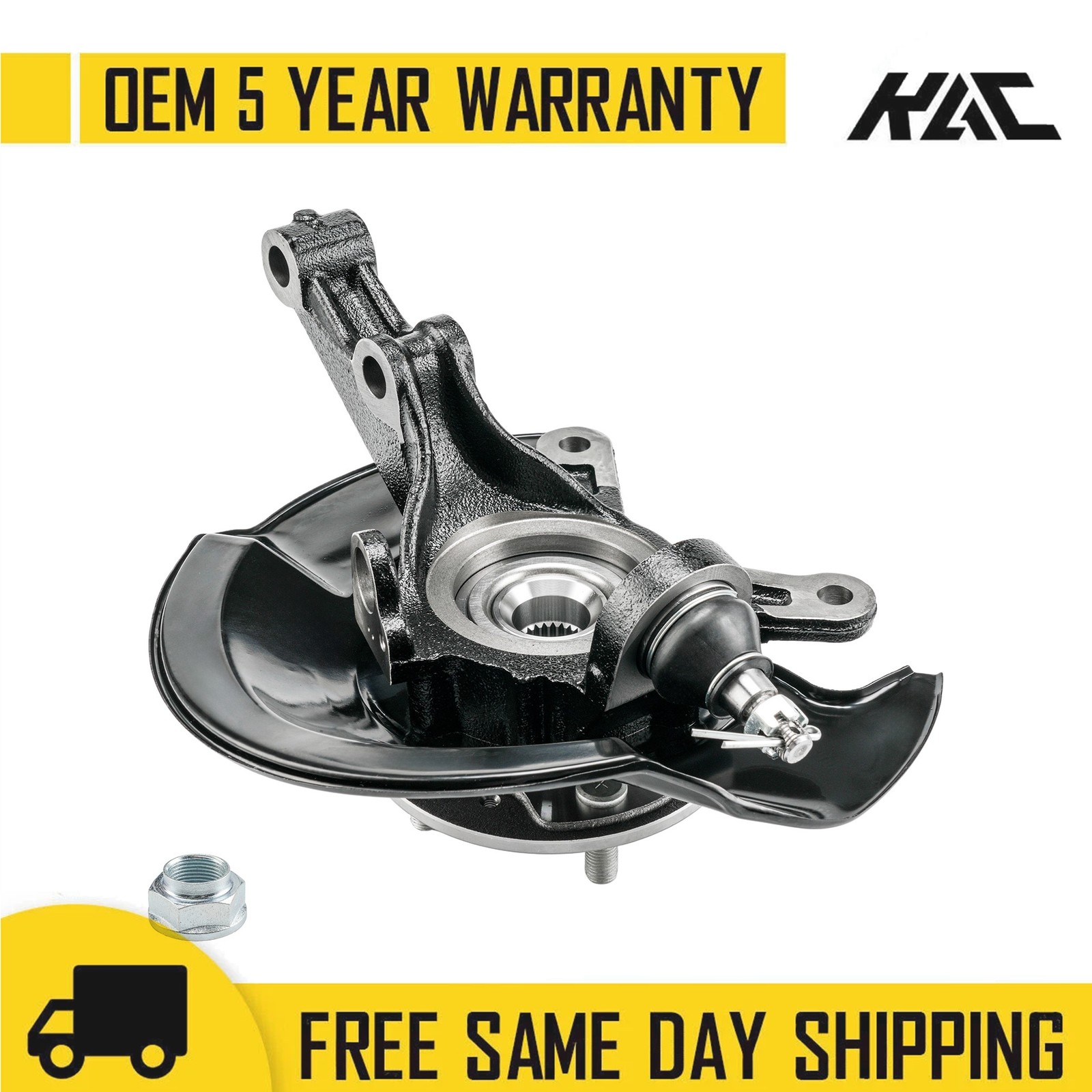 For Honda Civic 2003-2005 Front Right Steering Knuckle &Wheel Hub Bearing 698494