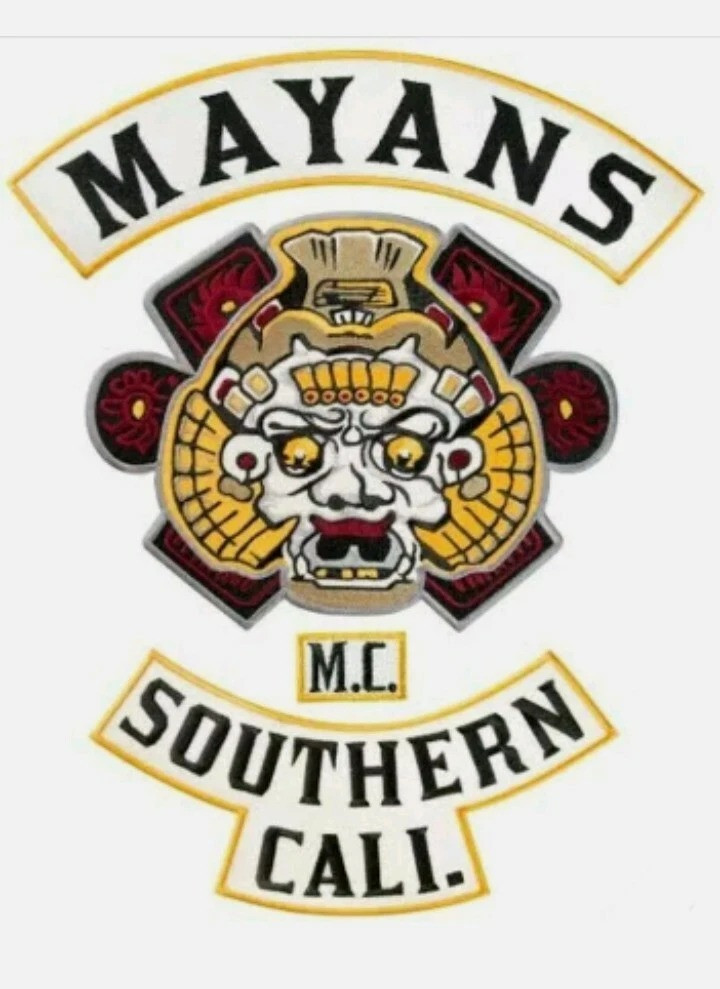 Mayans southern cali mc 35 cm iron on embroidered set