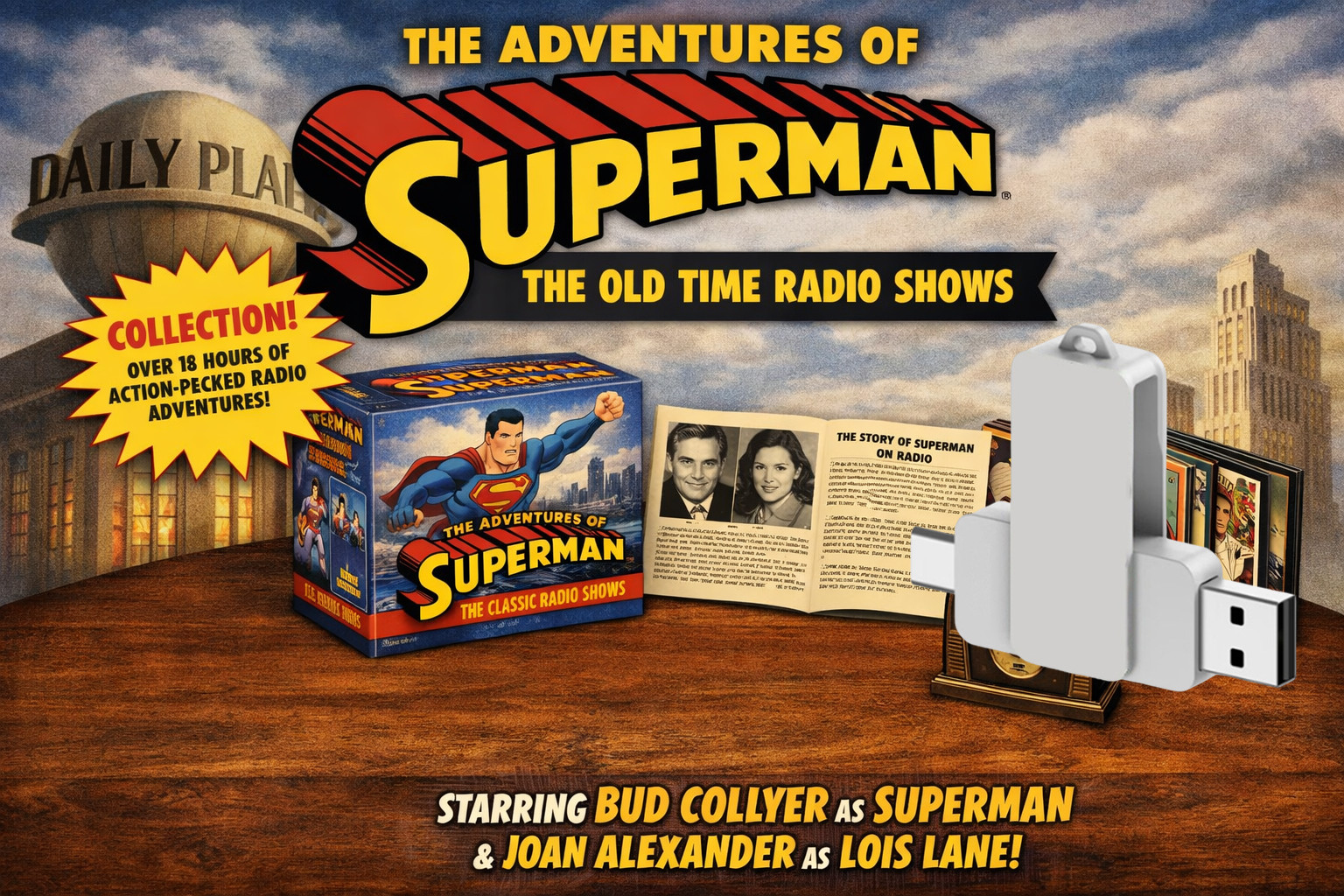 Adventures of Superman Old Time Radio USB | 1145 Episodes 155 Shows | MP3