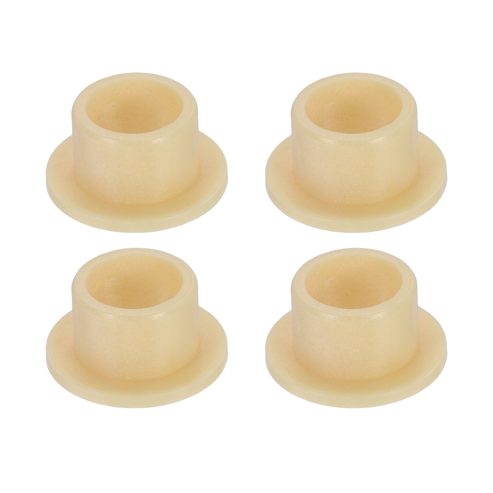 4Pcs Flanged Sleeve Bearing, ID 6mm x OD 8mm x Length 6mm POM Bushing, Yellow