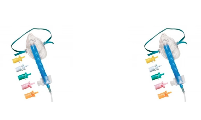 2x Vyaire AirLife Tracheostomy Masks - KIT MASK ADULT W / 7' TUBING ENTRAINMENT