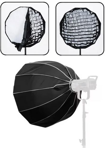 35 Inch Octagon Parabolic Softbox Diffuser Honeycomb Bowens Light Mount Ring
