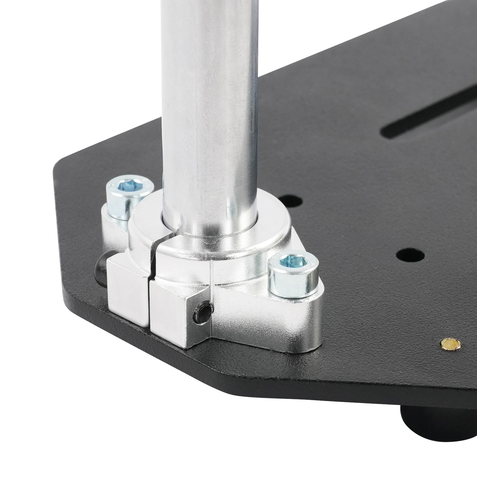 5.51in Rotating Handle Black Manual Tabletop Tapping Machine with Taps Vise