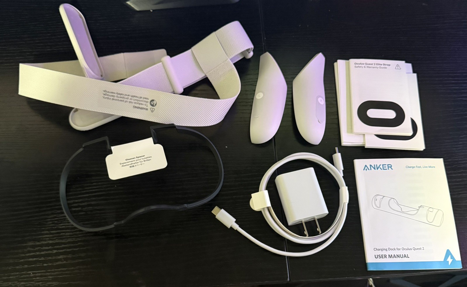 Quest 2 64GB VR w/controllers and Anker Charging Station (Read Description)