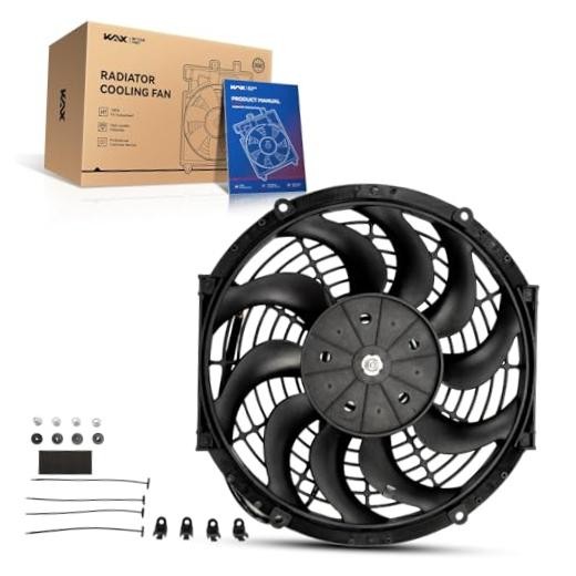 Slim Fan Push Pull Electric Radiator Fan, 12V Radiator Fan 12 inch Universal
