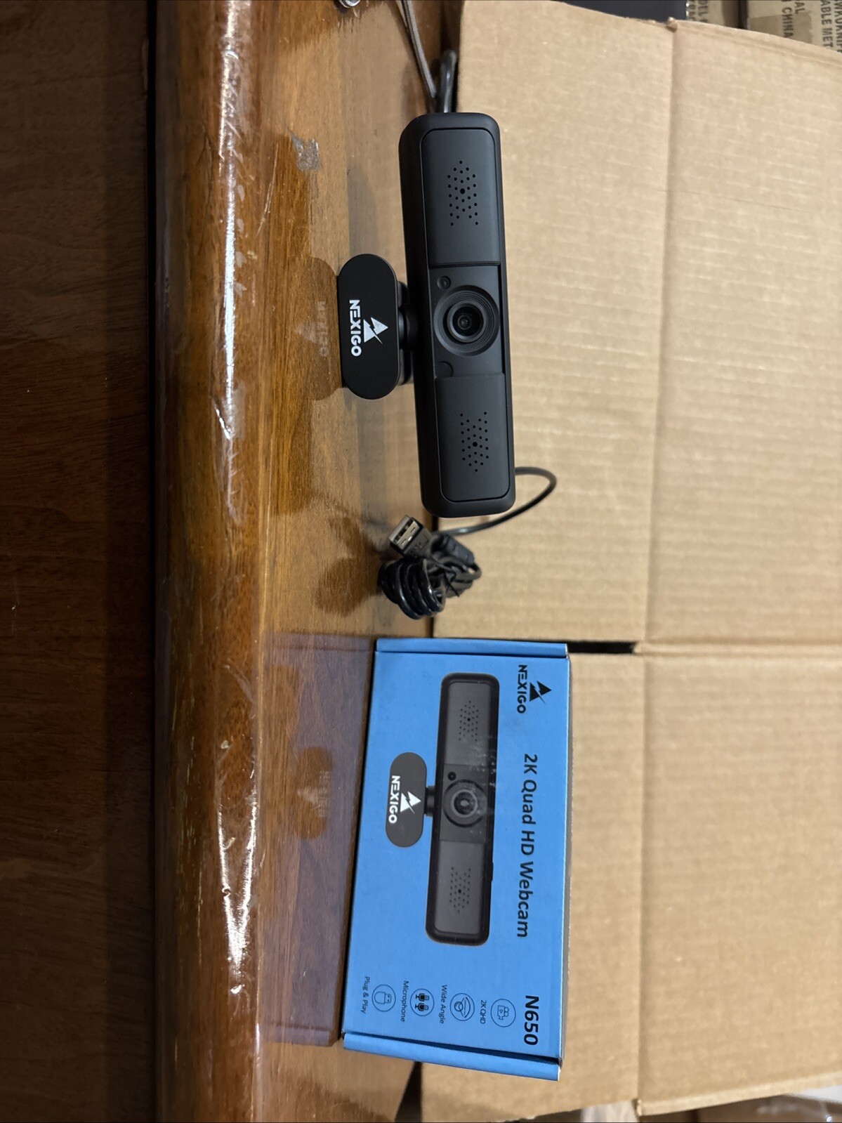 NexiGo N650, 2K 4MP Zoomable Webcam Quad HD w/ Privacy Cover & Dual Microphone