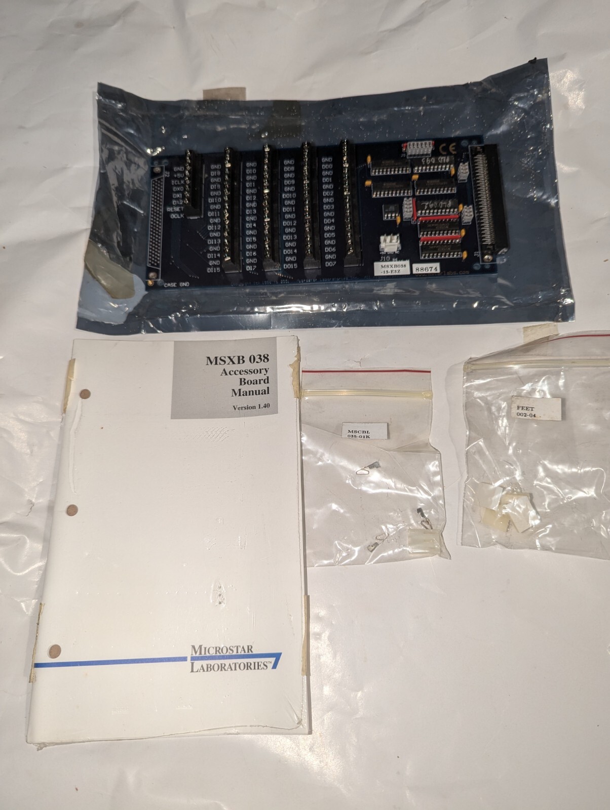 NEW GENUINE MICROSTAR LABORATORIES MSXB 038 ACCESSORY BOARD VER 1.40 WITH MANUAL