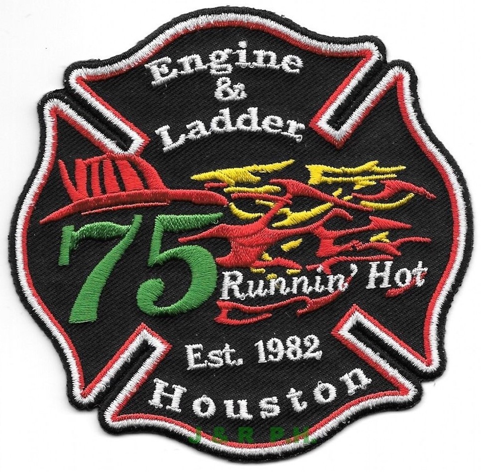 Houston Station - 75 "Runnin Hot  # 2", Texas (4" x 4" size) fire patch