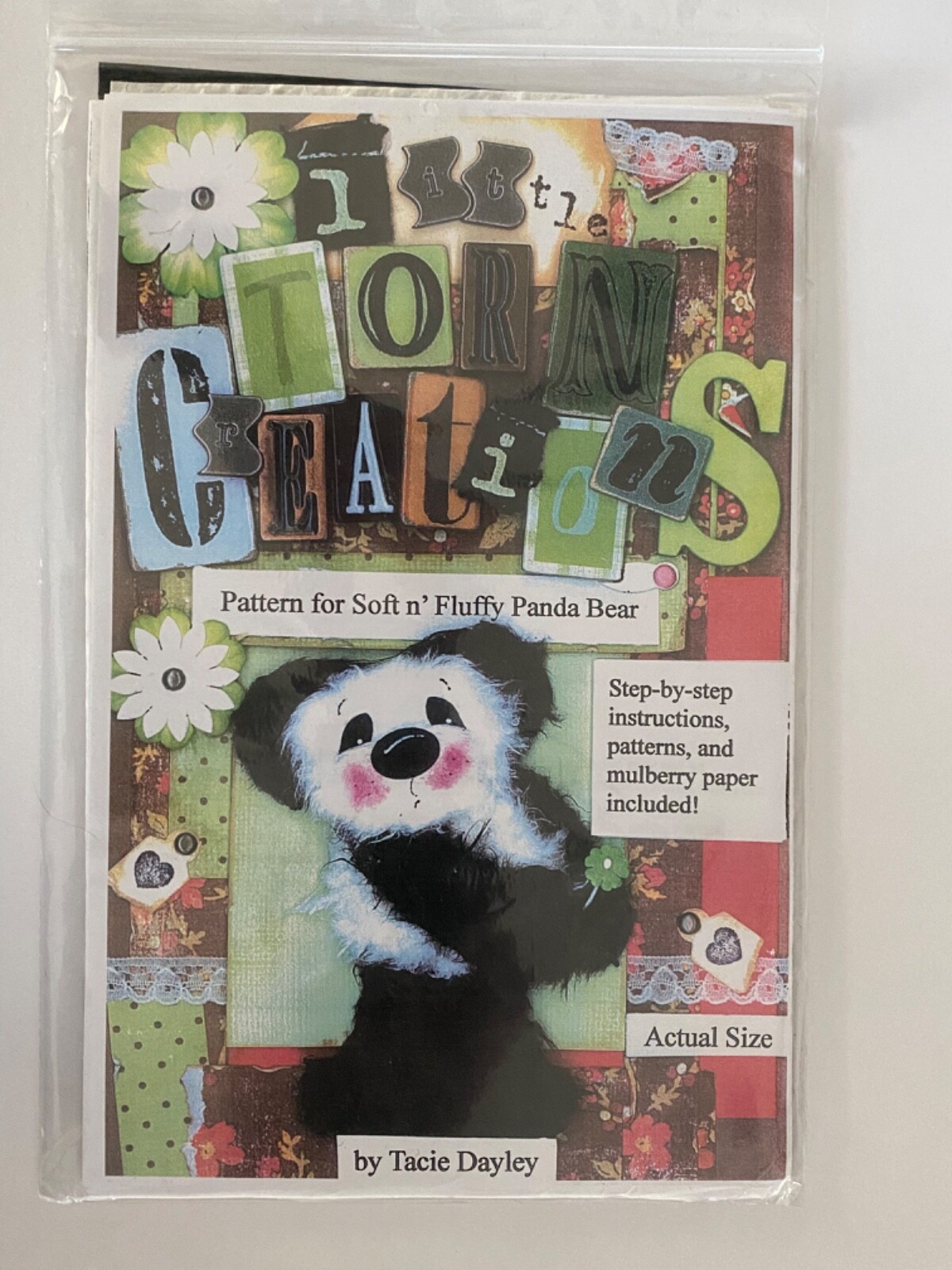 Little Torn Creations Paper Crafts Patterns - Bear Bunny Monkey Tiger Kitty Chic