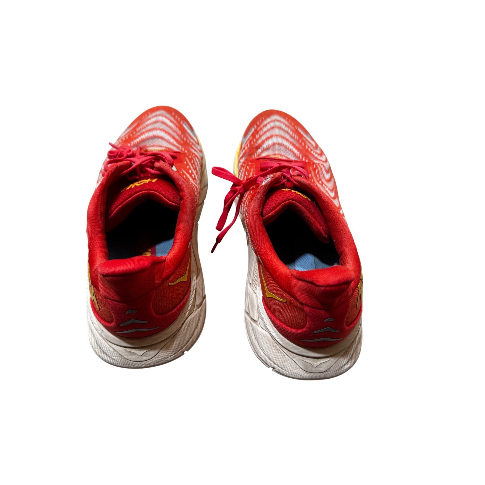 HOKA Arahi 6 Running Shoes Red Yellow Mens US 10.5 Stability Trainer