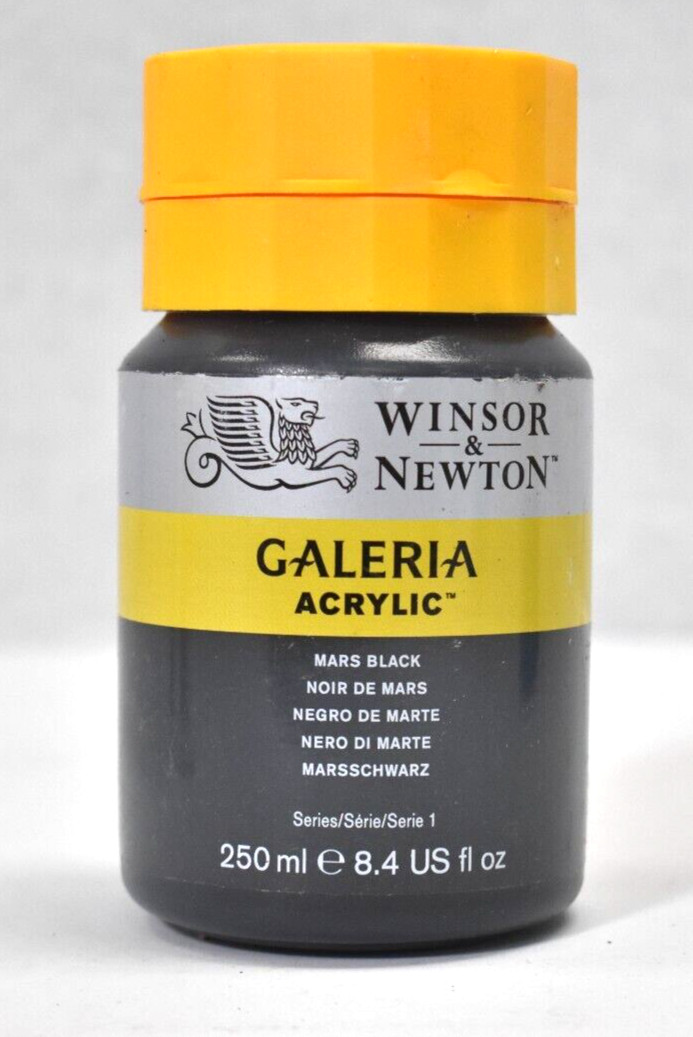 Winsor & Newton Galeria Acrylic Paint Tub 8.4oz 250ml Mars Black Color