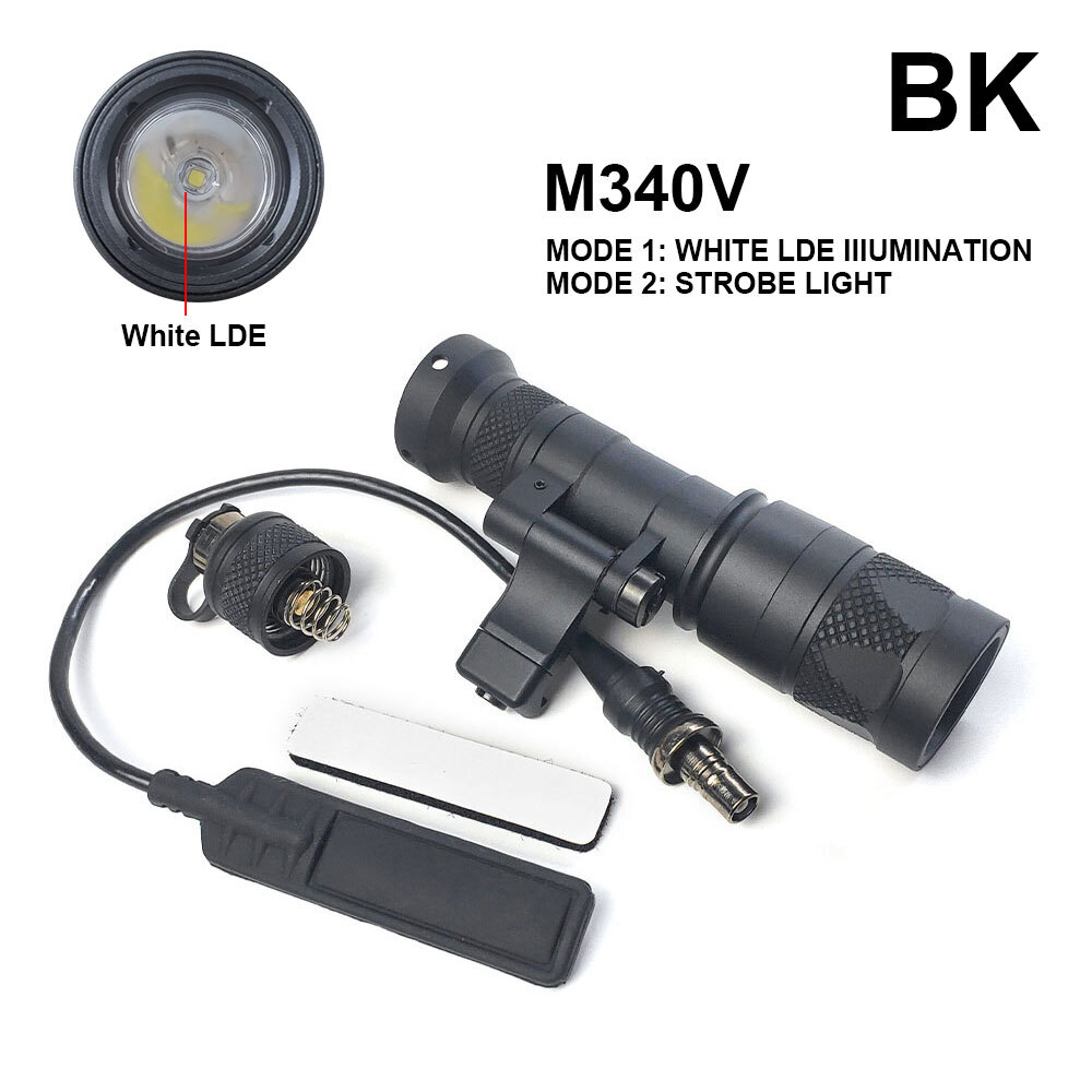 Tactical M340V Constant&Strobe 500lm Weaponlight with offset Mount For 20mm Rail