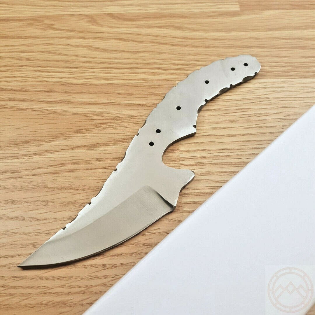 Knifemaking 3.25" Satin Finish Stainless Skinner Full Tang Blade Filework 139