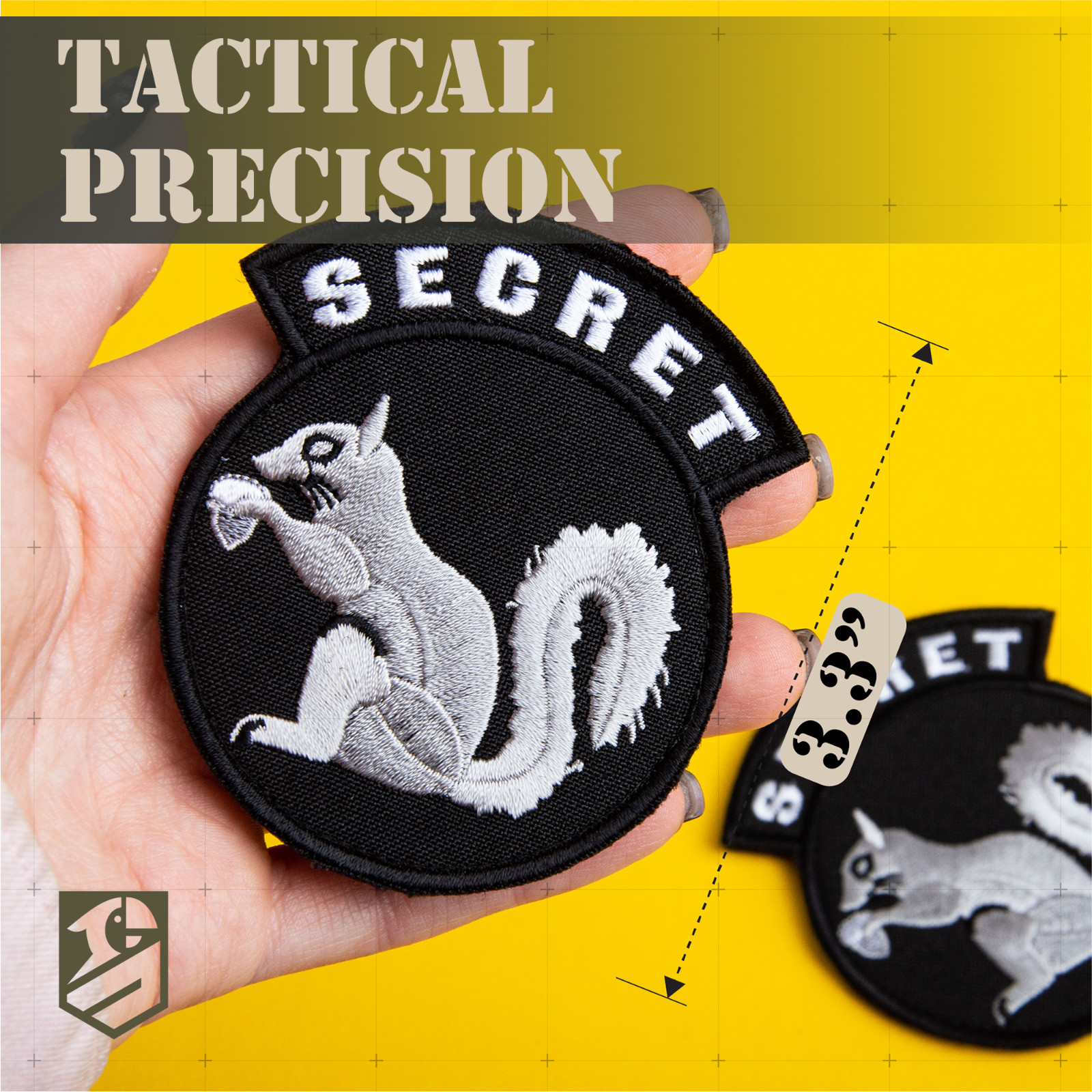 2Pcs Secret Squirrel Patch Set – Embroidered Tactical Military Patches