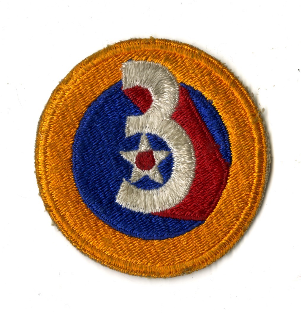 3rd Air Force Patch White Back WWII Vintage Florida Antisubmarine
