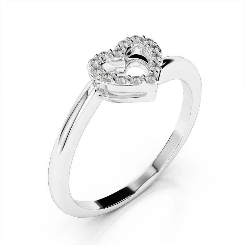 Round Cut 1.20 Ct VVS1 Diamond Lab-Created Engagement Ring 14K White Gold FN
