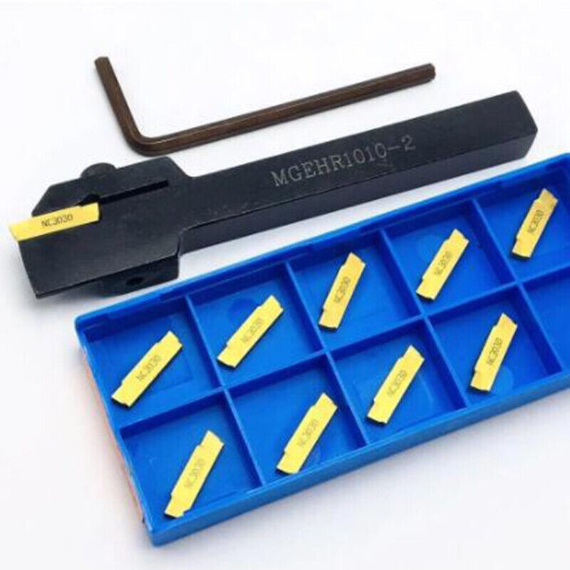 10mm MGEHR1010-2.5 CNC Grooving Cut-Off Holder 2.5mm + MGMN250-G Carbide insert