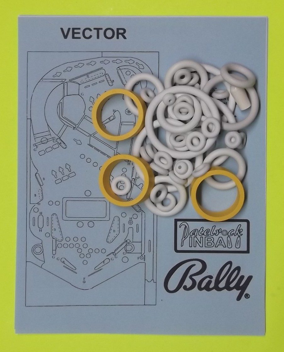 1982 Bally Vector pinball rubber ring kit