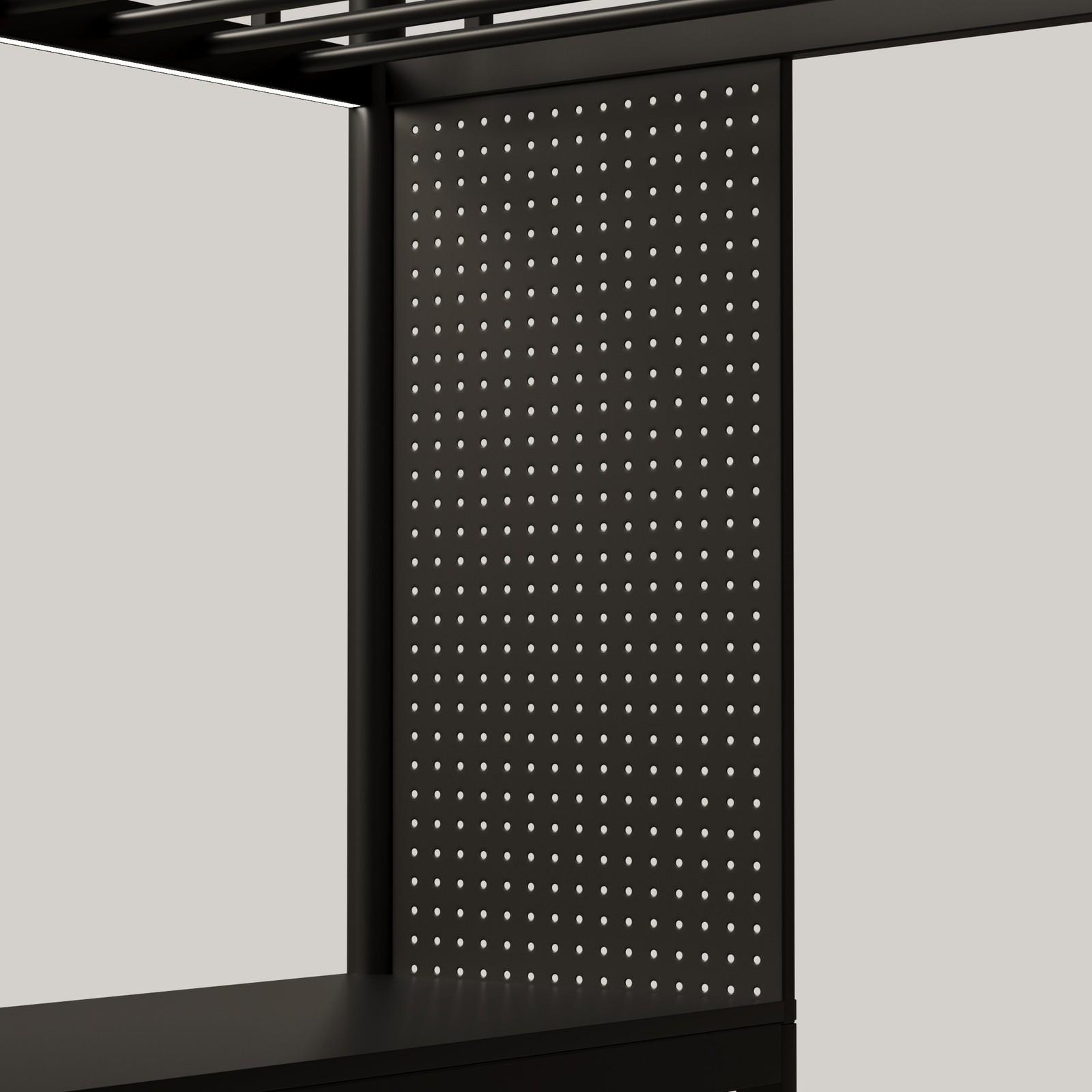 Modern Metal Bunk Bed Full Size Black Bed Frame w/LED light and Charging Socket