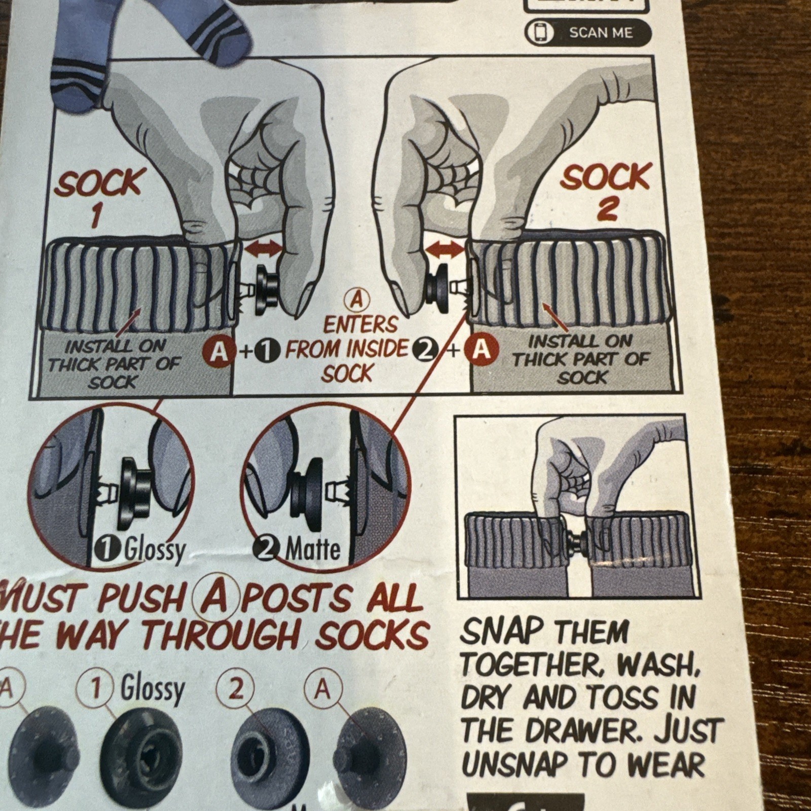 Nwt Sock Snaps Keep Socks Together With These Snap On Sock Clips
