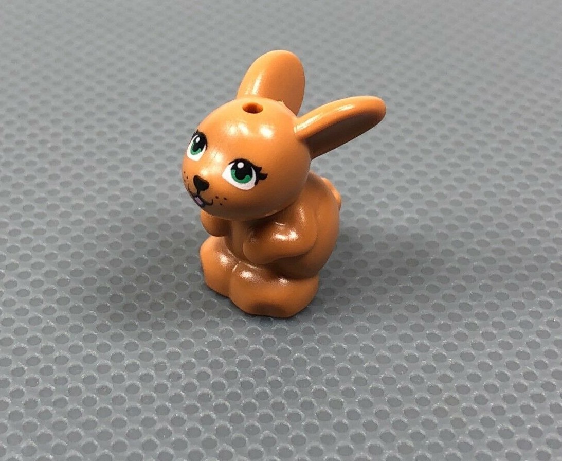 LEGO Bunny Rabbit - Medium Dark Flesh Black Nose Friends 41350, 41369 NEW (x1)