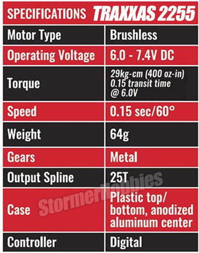 Traxxas Digital High Torque 400 Servo TRA2255 PLUS TRA2262 BEC package for TRX-4